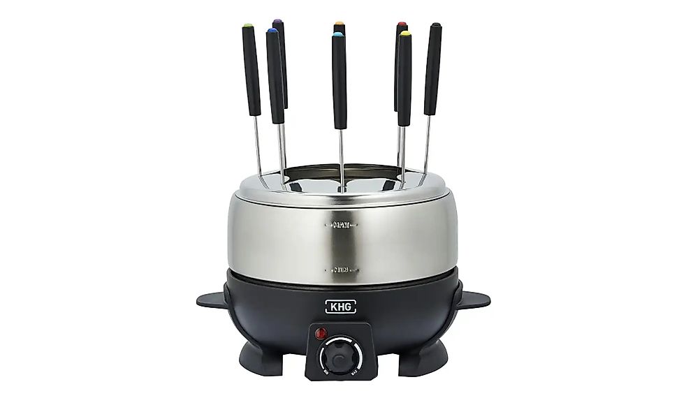 KHG Elektrofondue  FO-800SE ¦ silber ¦ Maße (cm): B: 25,5 H: 16,5 T: 21.0 E günstig online kaufen