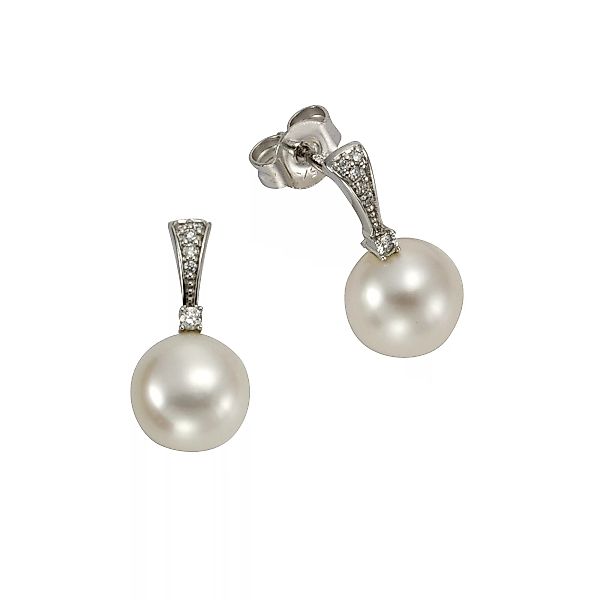 Orolino Paar Ohrstecker "585 Gold Perlen weiß + Brillanten 0,07ct." günstig online kaufen