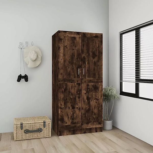 Vidaxl Kleiderschrank Räuchereiche 82,5x51,5x180 Cm Holzwerkstoff günstig online kaufen