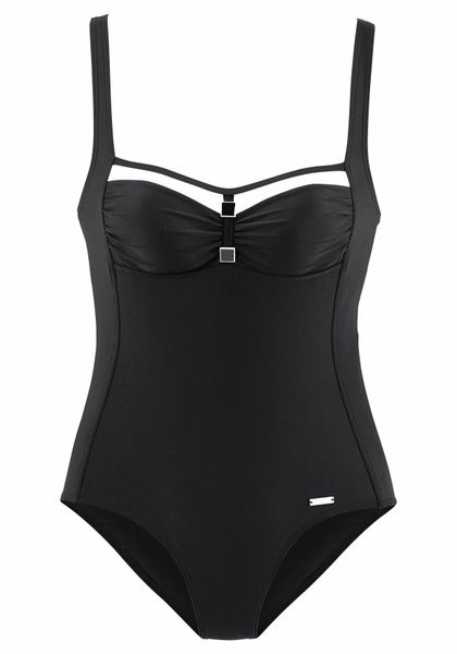 LASCANA Badeanzug mit Kontrastdetails und Shaping-Effekt günstig online kaufen