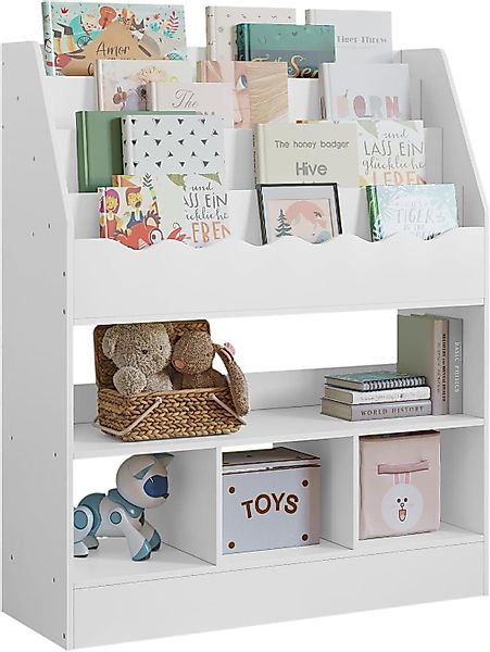 Woltu Kinderregal, 1-tlg., weißes Bücherregal Montessori, günstig online kaufen