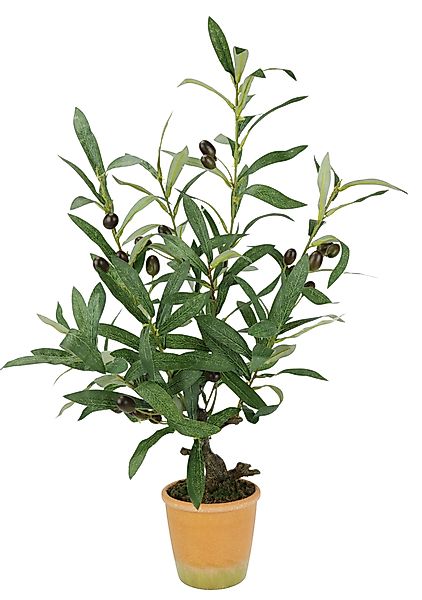Kunstpflanze Künstlicher Olivenbaum mit schwarzen Früchten, günstig online kaufen