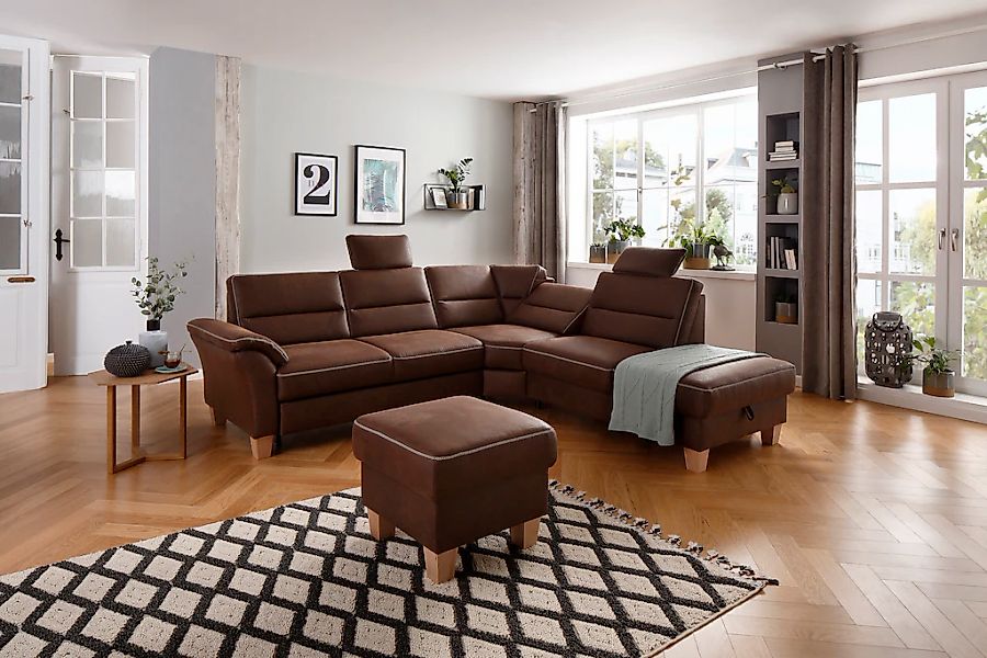 Home affaire Ecksofa "Soleo L-Form", komfortabel durch Trapezecke mit Relax günstig online kaufen