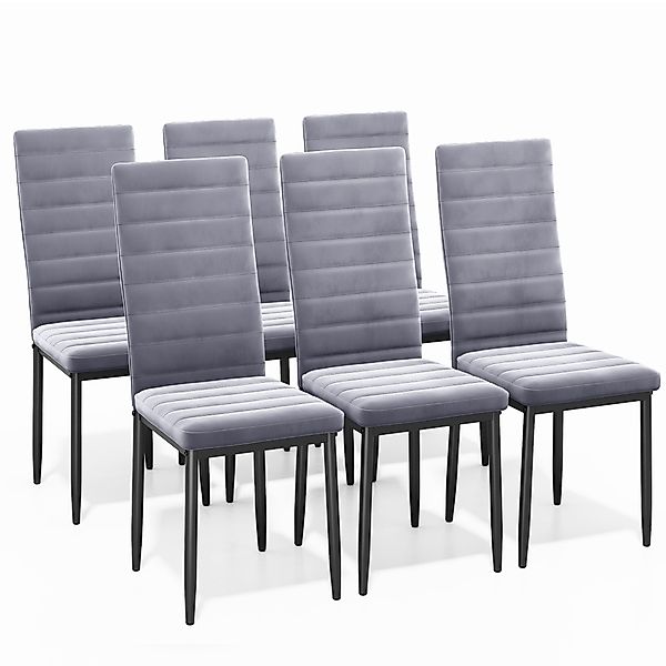Bealife Esszimmerstuhl Küchenstuhl 6er Set, Samt günstig online kaufen