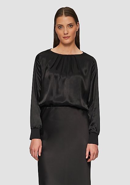 s.Oliver BLACK LABEL Langarmshirt Satiniertes Blusenshirt günstig online kaufen