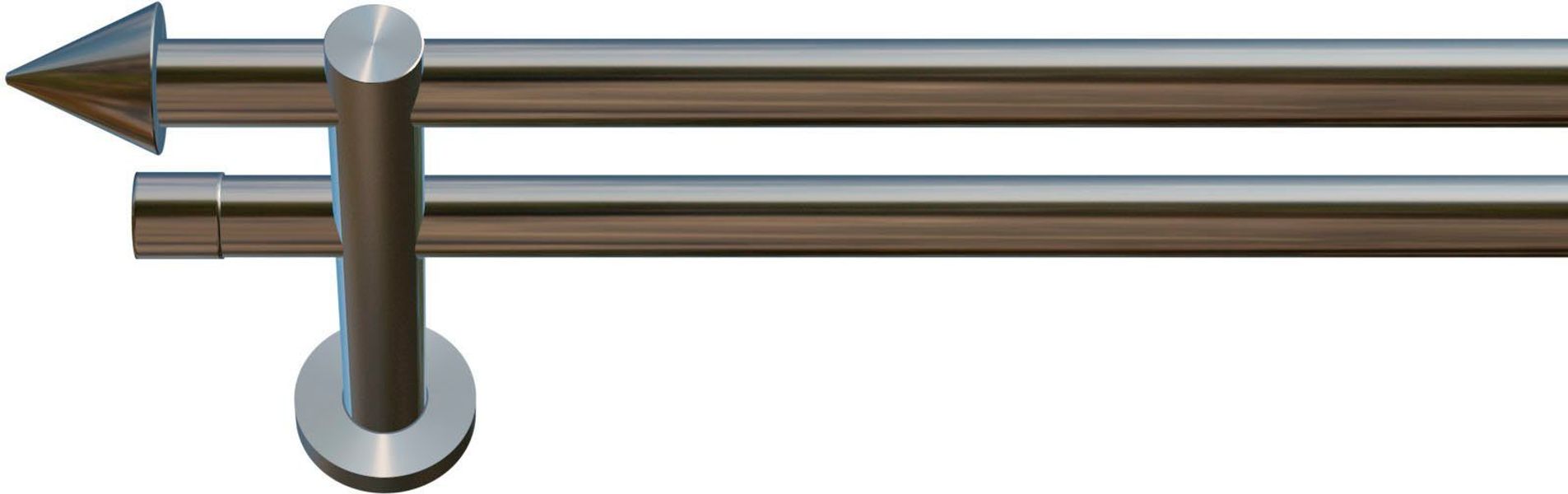 indeko Gardinenstange "Calais" Ø 20 mm 2 läufig-läufig Wunschmaßlänge Kompl günstig online kaufen