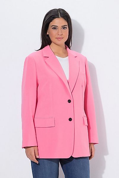Ulla Popken Blusenblazer Blazer oversized Reverskragen Knopfverschluss günstig online kaufen