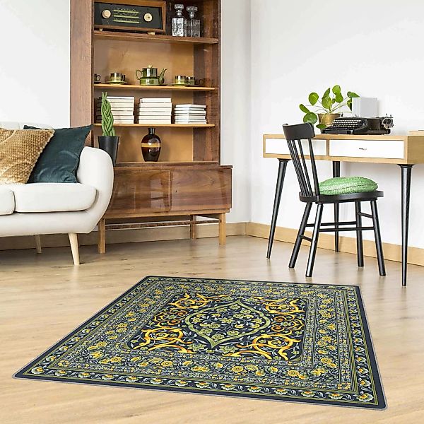 Teppich Prächtiger Ornamentteppich grün günstig online kaufen