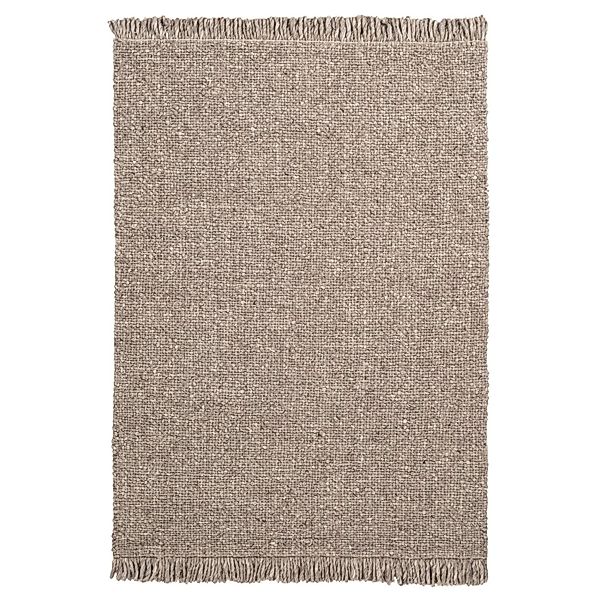 MeGusta Kurzflor Teppich Uni Modern Taupe Wolle 160x230 cm Clara günstig online kaufen