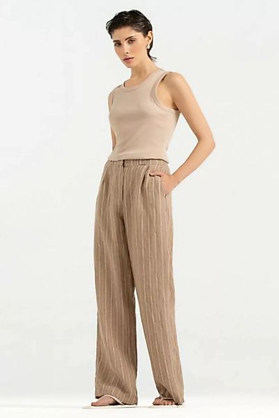 SENSES.THE LABEL Leinenhose mit Bundfalten günstig online kaufen