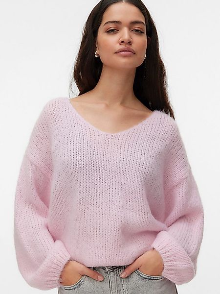 Vero Moda Strickpullover VMMAYBE LS 2WAY V-NECK PULLOVER NOOS Kunstfaser, l günstig online kaufen