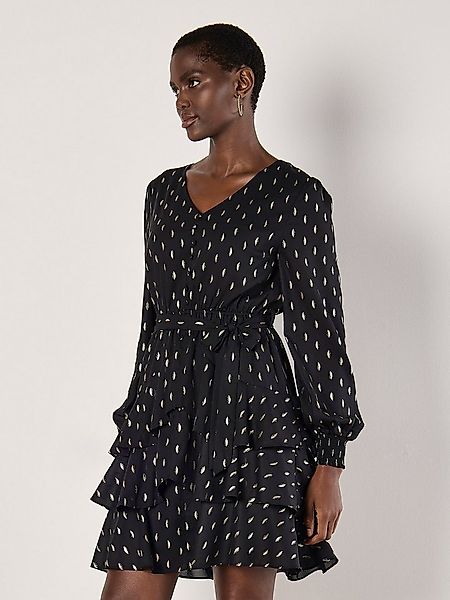 Apricot Partykleid Chiffon-Minikleid (2-tlg) mit Goldpunkten günstig online kaufen