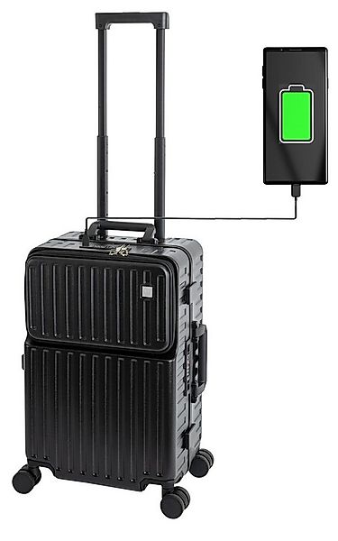 Travelhouse Hartschalen-Trolley Roma, 4 Rollen, mit USB und Getränkehalter günstig online kaufen
