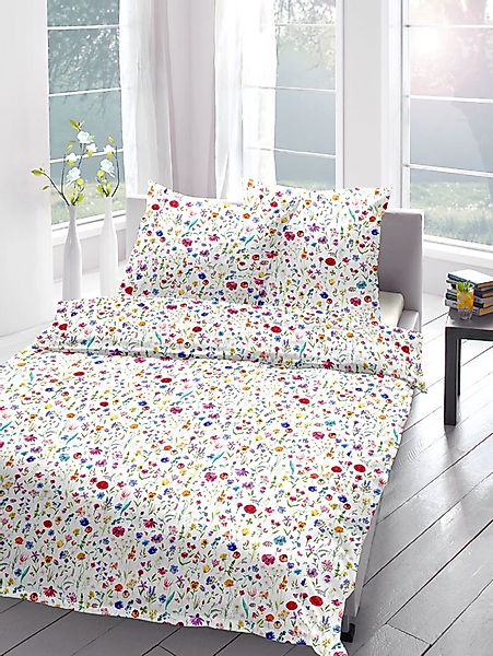 Sympathica Bettwäsche Sympathica Satin Bettwäsche Blümchen günstig online kaufen