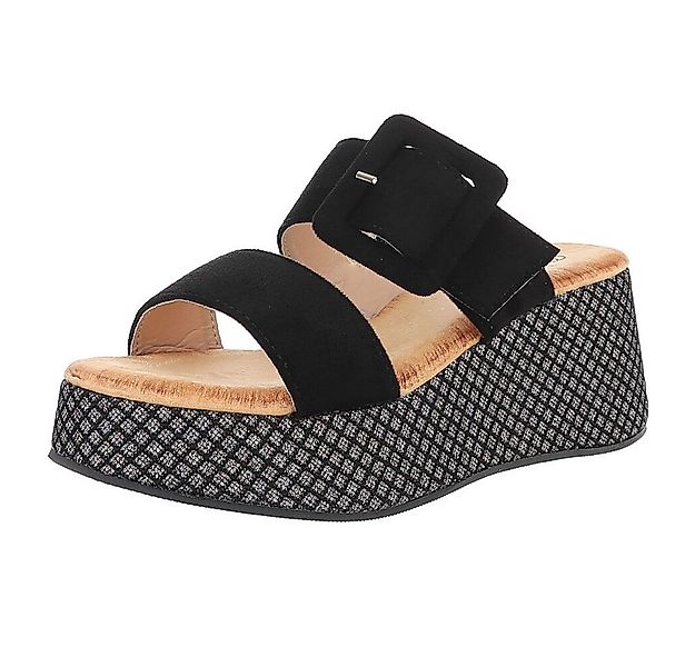 Ital-Design Modische Plateau-Sandalen mit verstellbarer Schnalle Plateausan günstig online kaufen