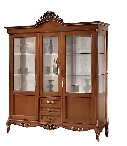 Xlmoebel Vitrine Holz Vitrine mit klassischem Design für das Wohnzimmer (1- günstig online kaufen