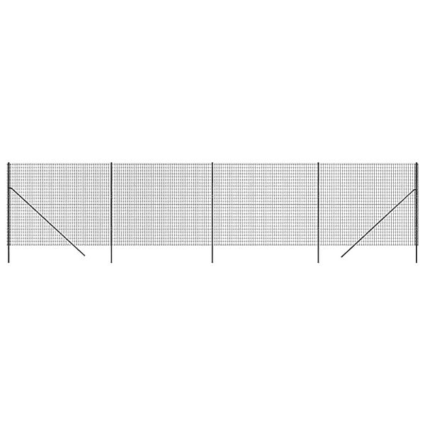 vidaXL Maschendrahtzaun Anthrazit 1,6x10 m Verzinkter Stahl 154196 günstig online kaufen