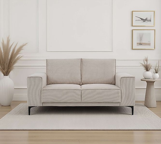 PLACES OF STYLE 2-Sitzer "Kompaktsofa Oland, Struktur, Flachgewebe, Luxus-M günstig online kaufen