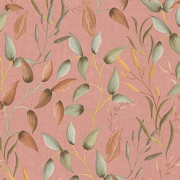 PROFHOME 397453-GU Landhaus Tapete Floral Matt Rosa Grün Rot 0,53 m x 10,05 günstig online kaufen