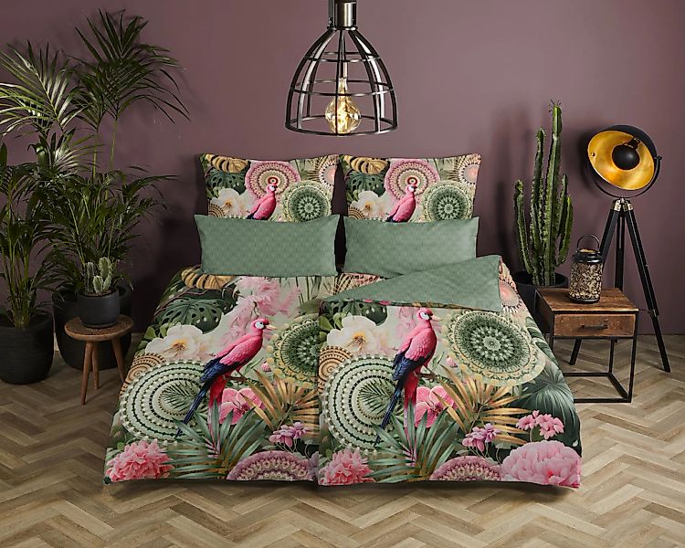 hip Wendebettwäsche »Palay«, Satin, Reißverschluss, Wendeoptik, Mandala, Bl günstig online kaufen