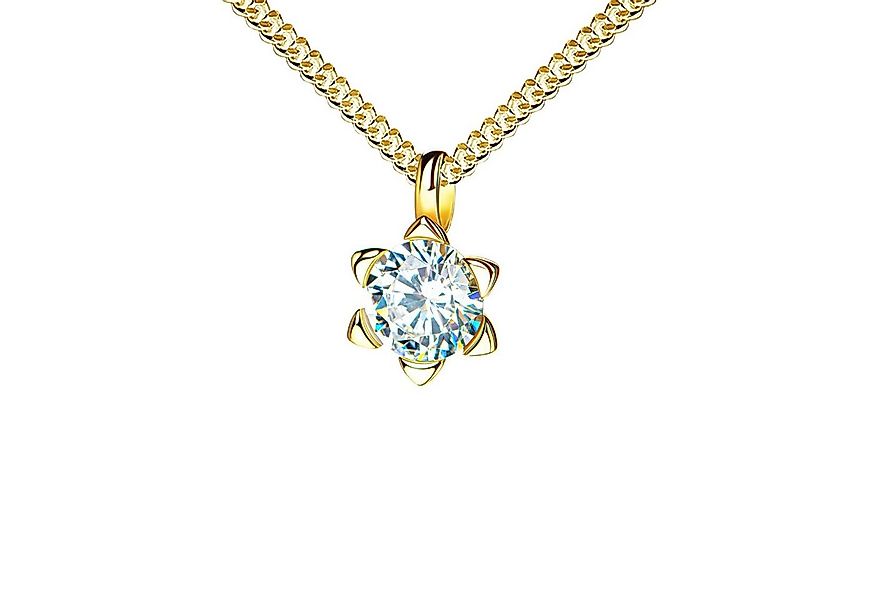 JEVELION Kette mit Anhänger Zikonia-Stern Anhänger 585 Gold - Made in Germa günstig online kaufen