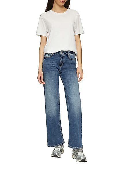 QS Stretch-Jeans "CATIE Wide Leg" in blauer Waschung günstig online kaufen