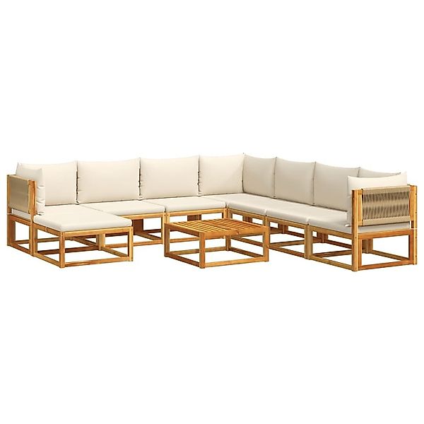 vidaXL Loungesofa 9-tlg. Garten-Sofagarnitur mit Kissen günstig online kaufen