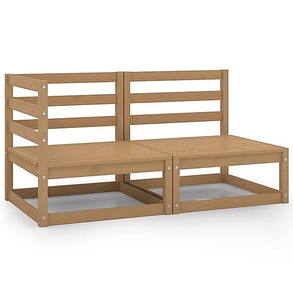 vidaXL 2-tlg Garten-Lounge-Set Honigbraun Massivholz Kiefer günstig online kaufen