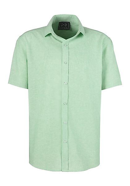 John Devin Kurzarmhemd Regular Fit, Leinenhemd mit Kentkragen aus Baumwoll- günstig online kaufen