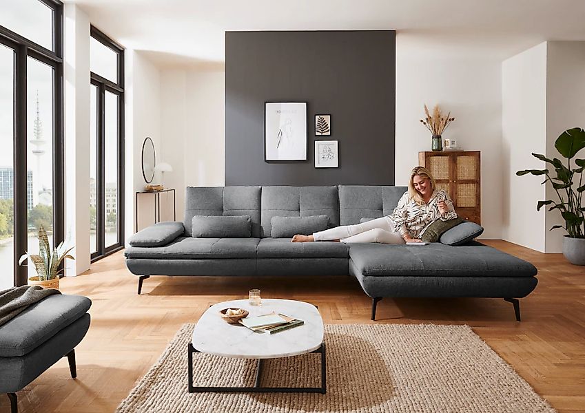 Die PlanBar Ecksofa "MP-IN23002 L-Form" wahlweise mit Armteil- und Sitztief günstig online kaufen