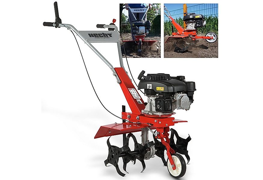 Hecht Benzinmotorhacke Gartenfräse 3,7 PS 24 Hackmesser mit Führungsrad, 60 günstig online kaufen