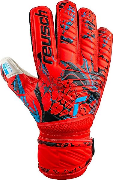 Reusch Torwarthandschuhe Attrakt Grip bright red / future blue günstig online kaufen