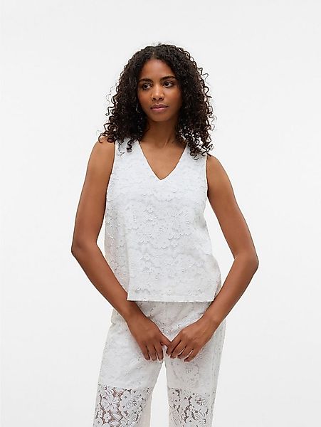 Vero Moda Spitzentop VMHONEY LACE SL V-NECK TOP WVN GA günstig online kaufen