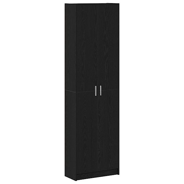 vidaXL Kleiderschrank Garderobe Schwarz Eiche 55x25x189 cm Holzwerkstoff (1 günstig online kaufen