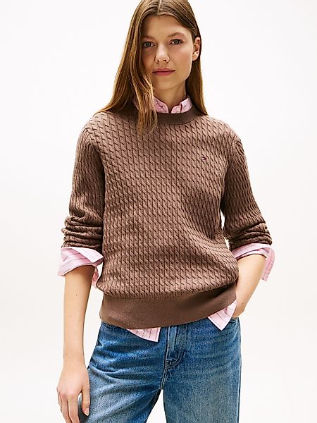 Tommy Hilfiger Rundhalspullover CO CABLE C-NK günstig online kaufen