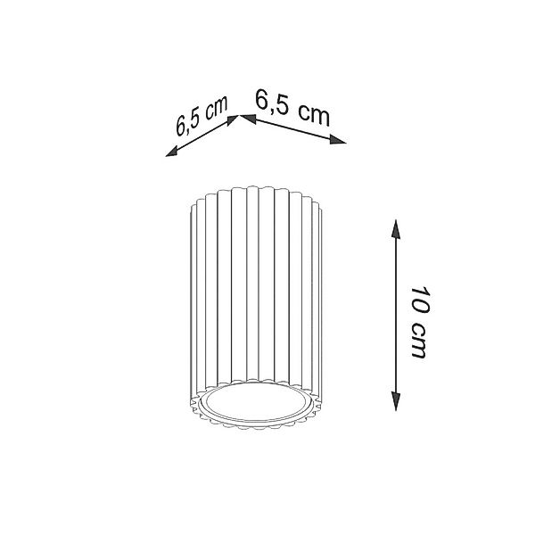 Deckenleuchte Karbon, goldfarben, Höhe 10 cm, Aluminium günstig online kaufen