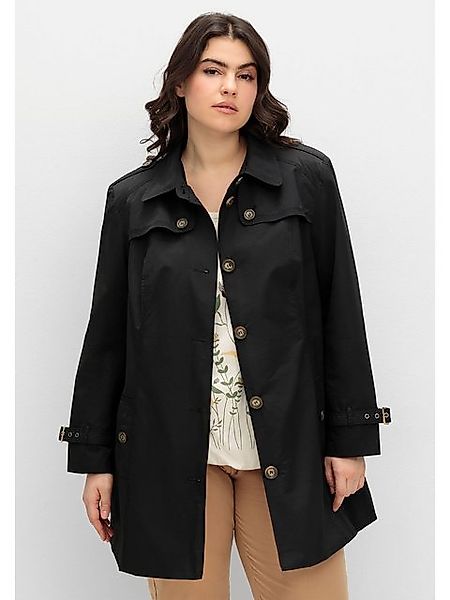 Sheego Trenchcoat Große Größen mit dezentem Schimmer günstig online kaufen