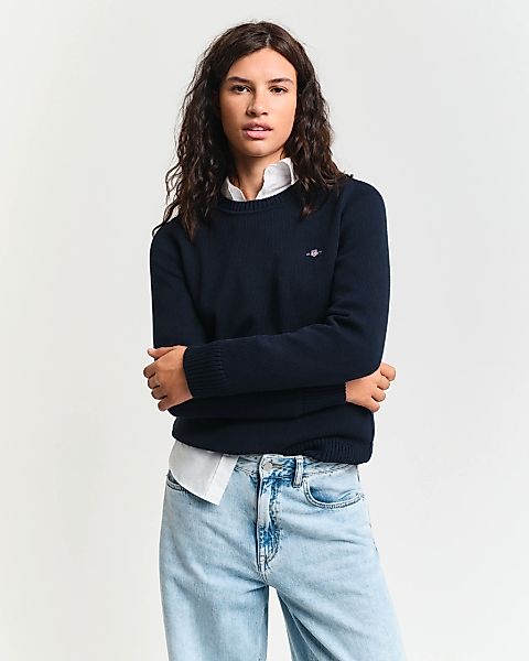 Gant Rundhalspullover CLASSIC COTTON C-NECK mit günstig online kaufen
