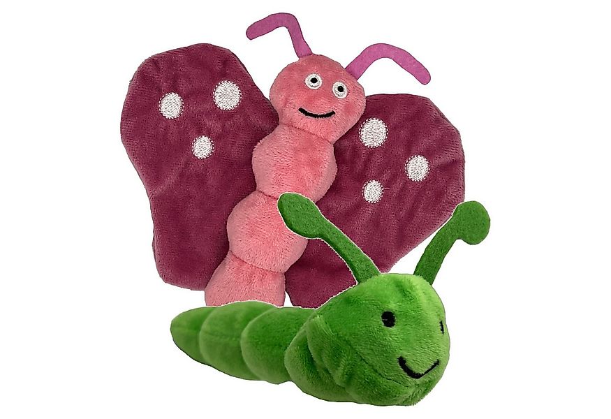 Aumüller Tierkuscheltier Katzenspielzeug Raupe Pedro & Schmetterling Viola, günstig online kaufen