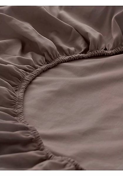 hessnatur Satin-Spannbetttuch aus Bio-Baumwolle - braun - Größe 180x200 cm günstig online kaufen