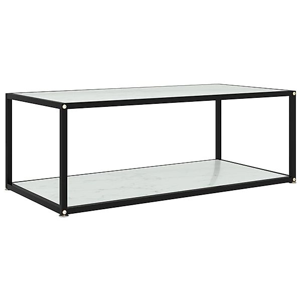 vidaXL Couchtisch Weiß 100x50x35 cm Hartglas 322899 günstig online kaufen