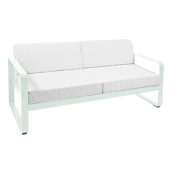Fermob - Bellevie Outdoor 2-Sitzer Sofa - gletscherminze/texturiert/Kissens günstig online kaufen