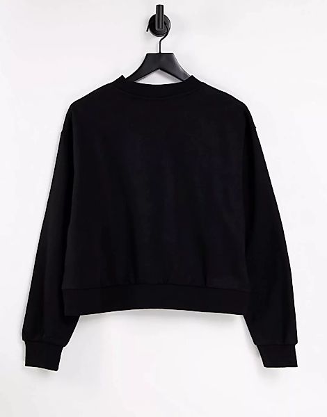 Weekday – Amaze – Sweatshirt aus Bio-Baumwolle in Schwarz günstig online kaufen