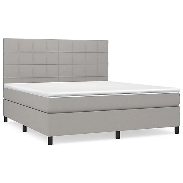 vidaXL Boxspringbett mit Matratze Hellgrau 160x200 cm Stoff1398214 günstig online kaufen