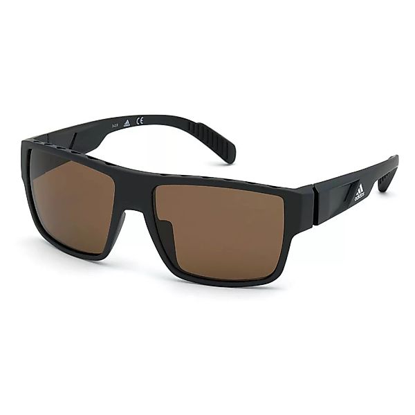Adidas Sp0006 Polarisierte Sonnenbrille Brown/CAT3 Matte Black günstig online kaufen