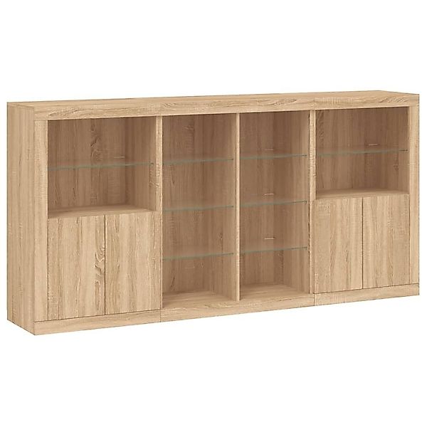 vidaXL Sideboard Sideboard mit LED-Leuchten Sonoma-Eiche günstig online kaufen