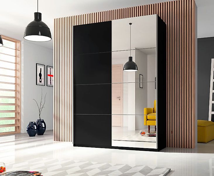 Helvetia Schwebetürenschrank Beta, mit Spiegelelement, inkl. 1 Kleiderstang günstig online kaufen