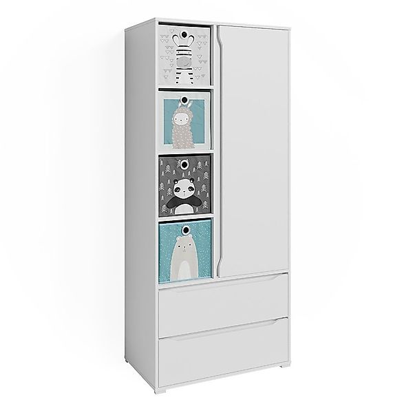 Vicco Kleiderschrank Ruben, Weiß, 80 x günstig online kaufen
