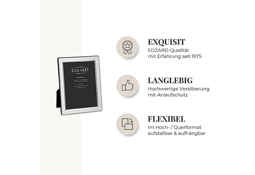 EDZARD Bilderrahmen Salerno, versilbert und anlaufgeschützt, für 15x20 cm F günstig online kaufen