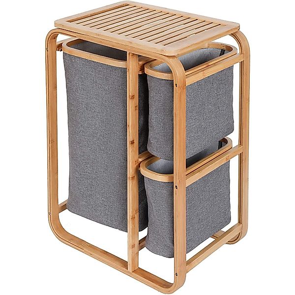 AD.CON Wäschekorb Bambus Wäschekorb Badezimmer Regal günstig online kaufen